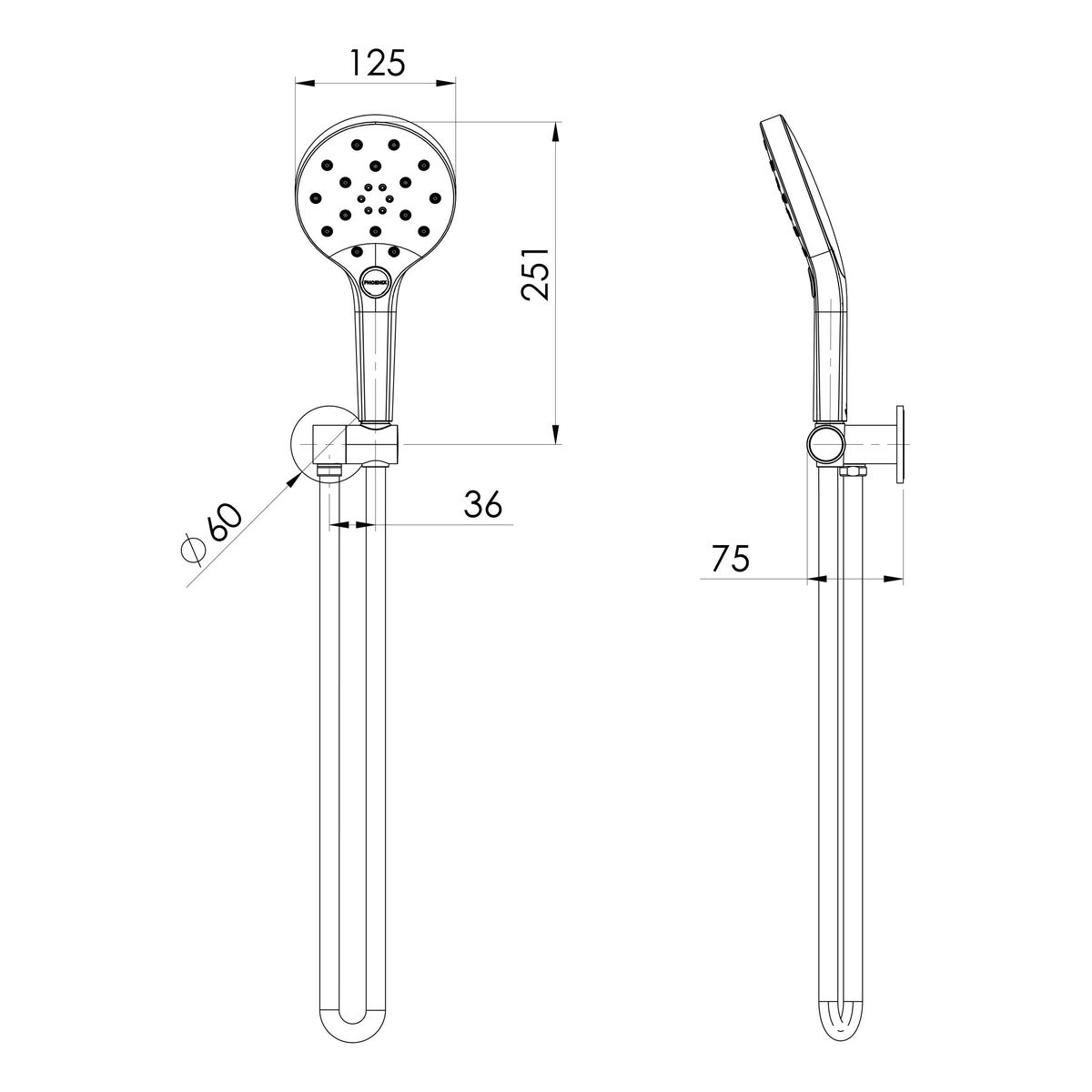 Oxley Hand Shower - Brushed Nickel