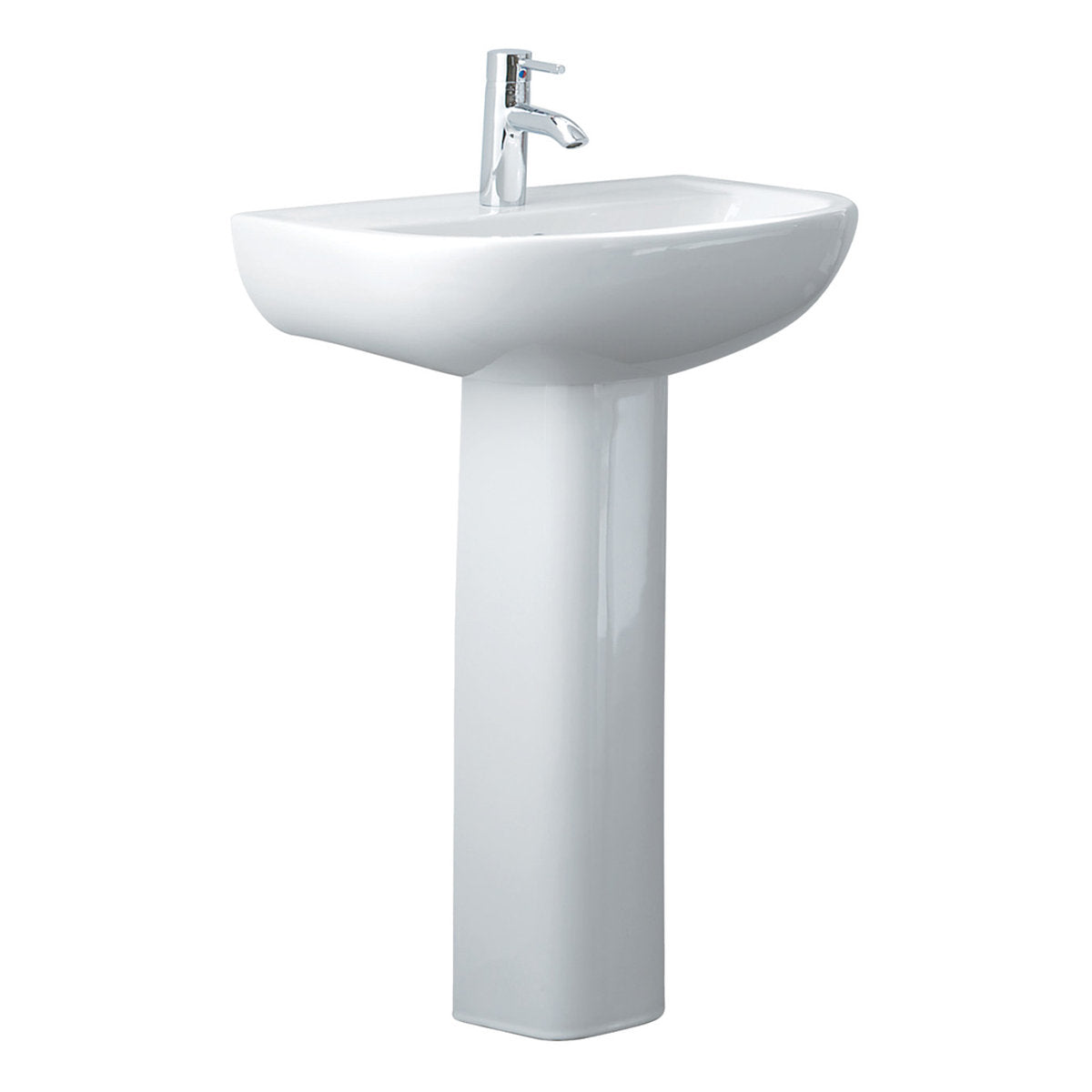 Fienza RAK Compact 550 Pedestal Basin, 1 Tap Hole