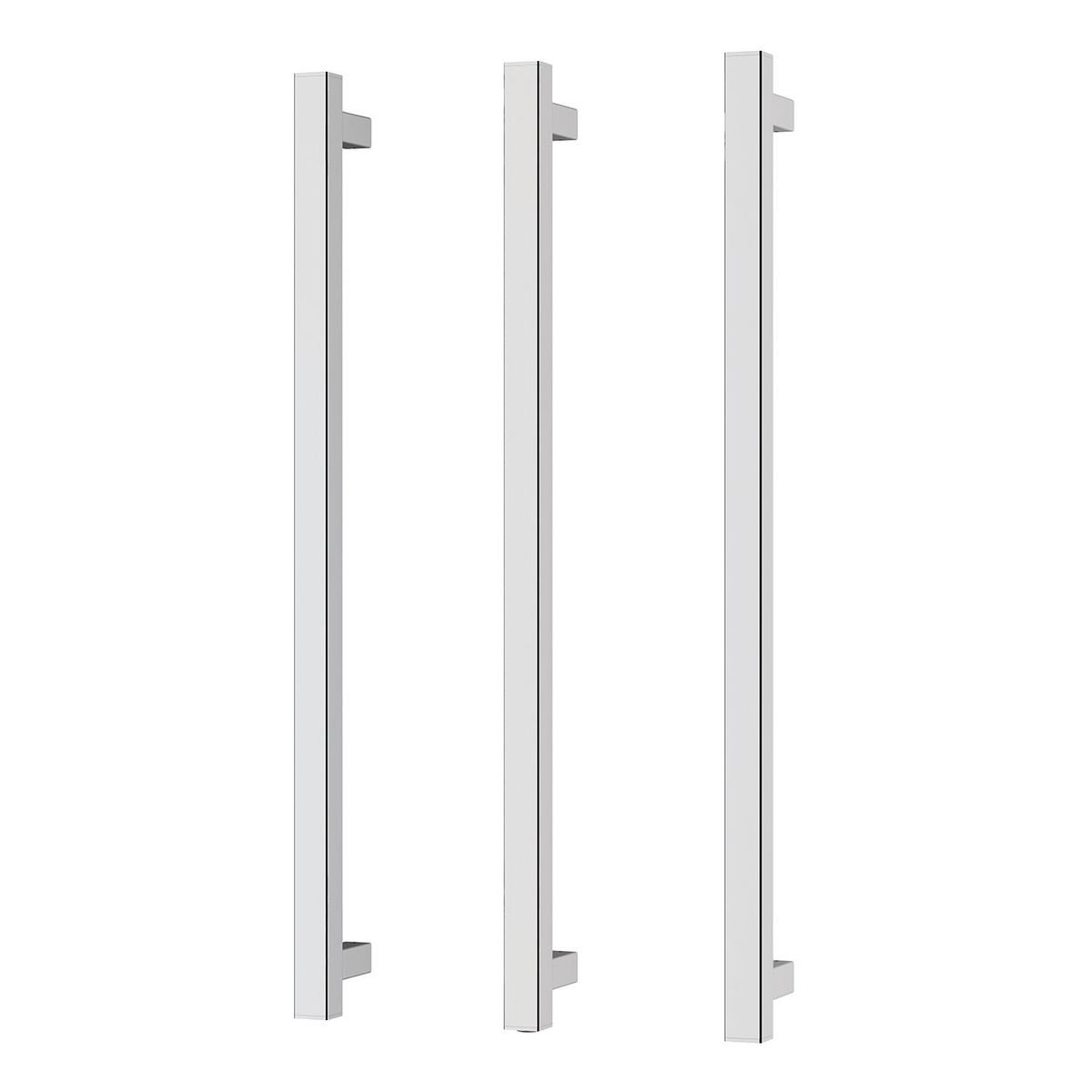 Phoenix Heated Triple Towel Rail Square 800mm - Chrome