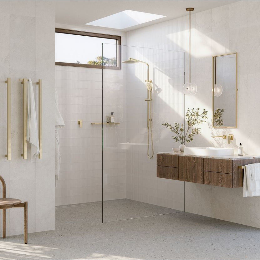 Phoenix Vertical Rail Hook Square - Brushed Gold