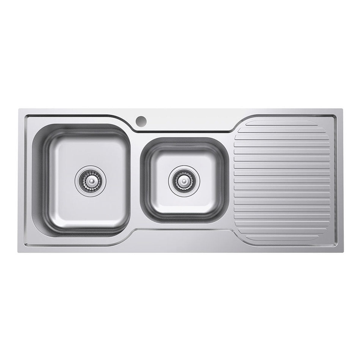 Fienza Tiva 1080 1.75 Kitchen Sink With Drainer, Left Bowl