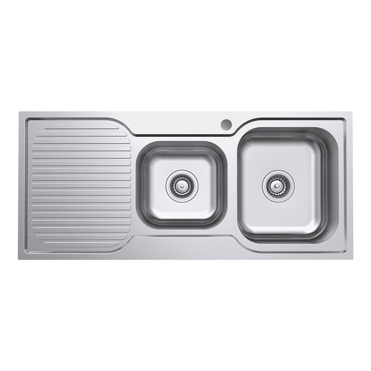 Fienza Tiva 1080 1.75 Kitchen Sink With Drainer, Right Bowl