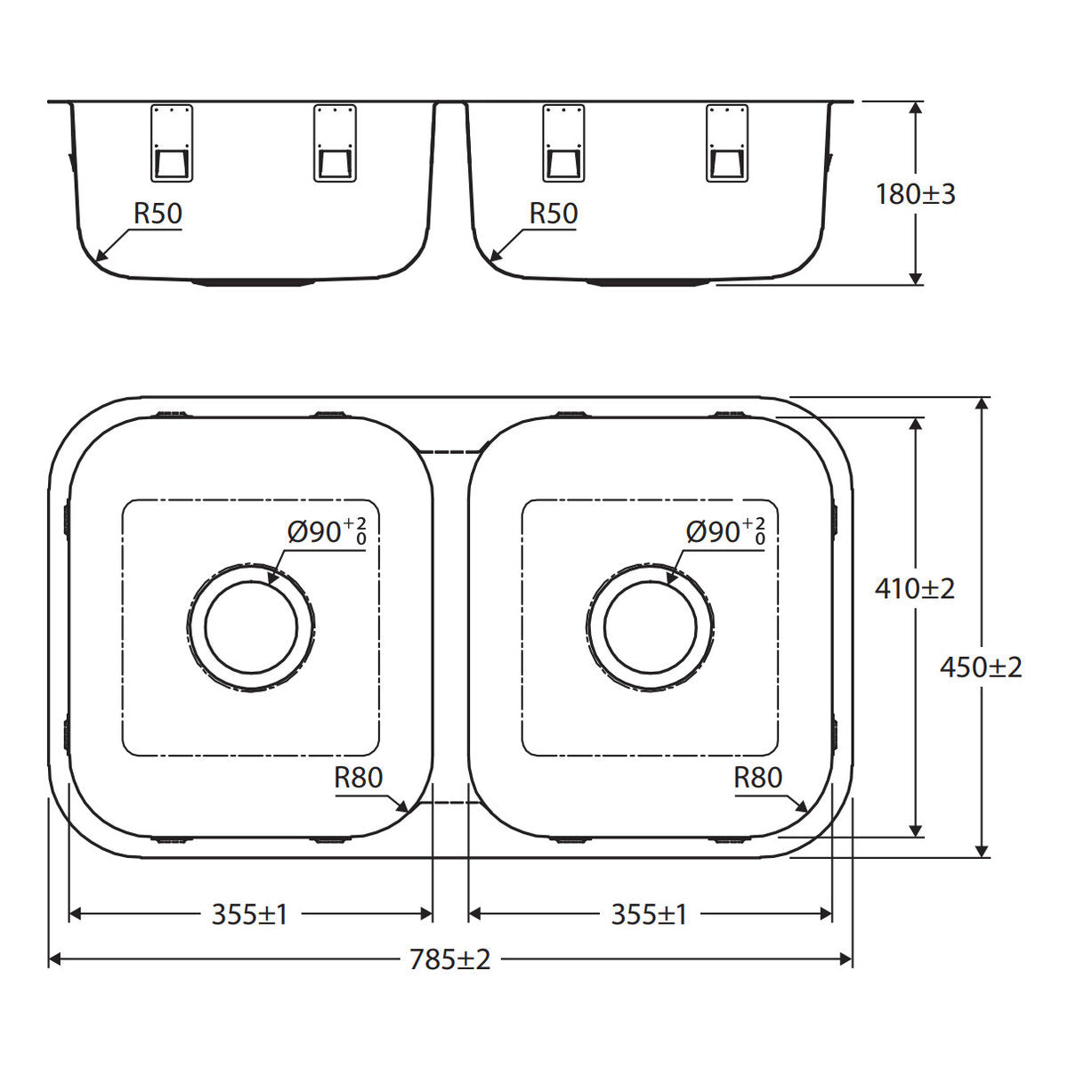 Fienza Tiva 785 Double Kitchen Sink