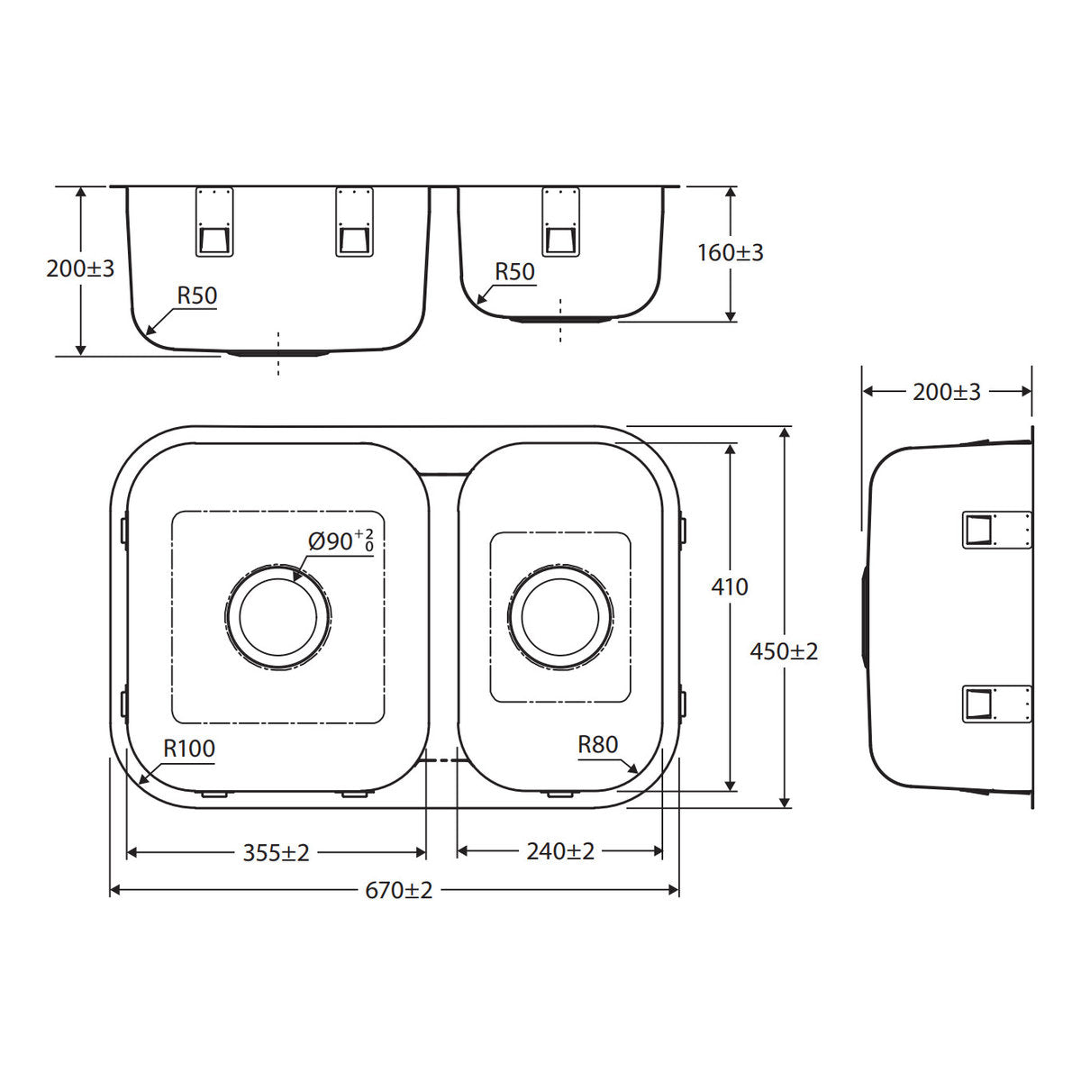 Fienza Tiva 670 Double Kitchen Sink