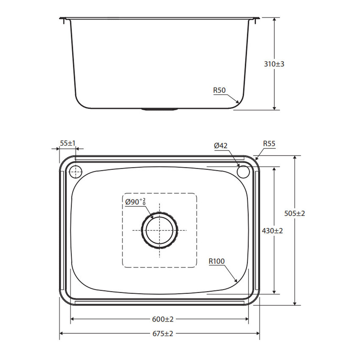 Fienza Tiva 70L Laundry Sink