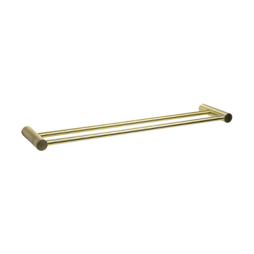 Finesa Double Towel Rail 600mm - Modern Brass