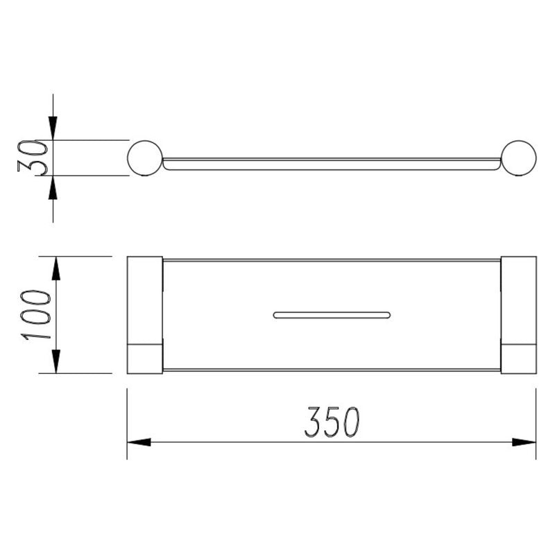 Millennium Finesa Towel Bar 300mm Rosa