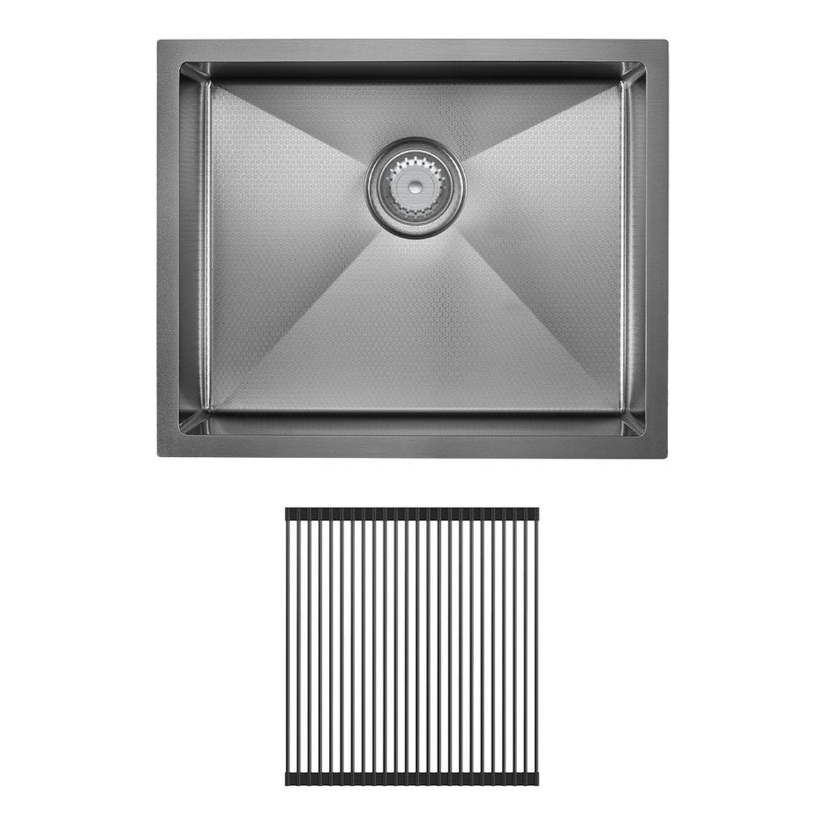 Fienza Hana Anti-Scratch 40L Single Kitchen Sink, PVD Gun Metal