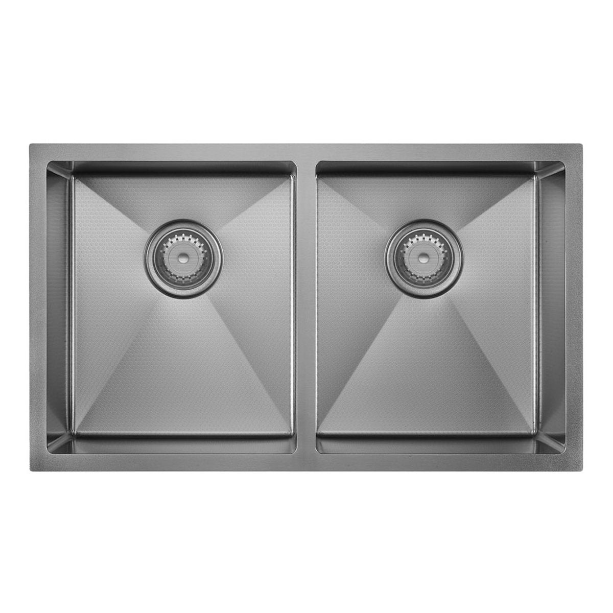 Fienza Hana Anti-Scratch 27L/27L Double Kitchen Sink, PVD Gun Metal