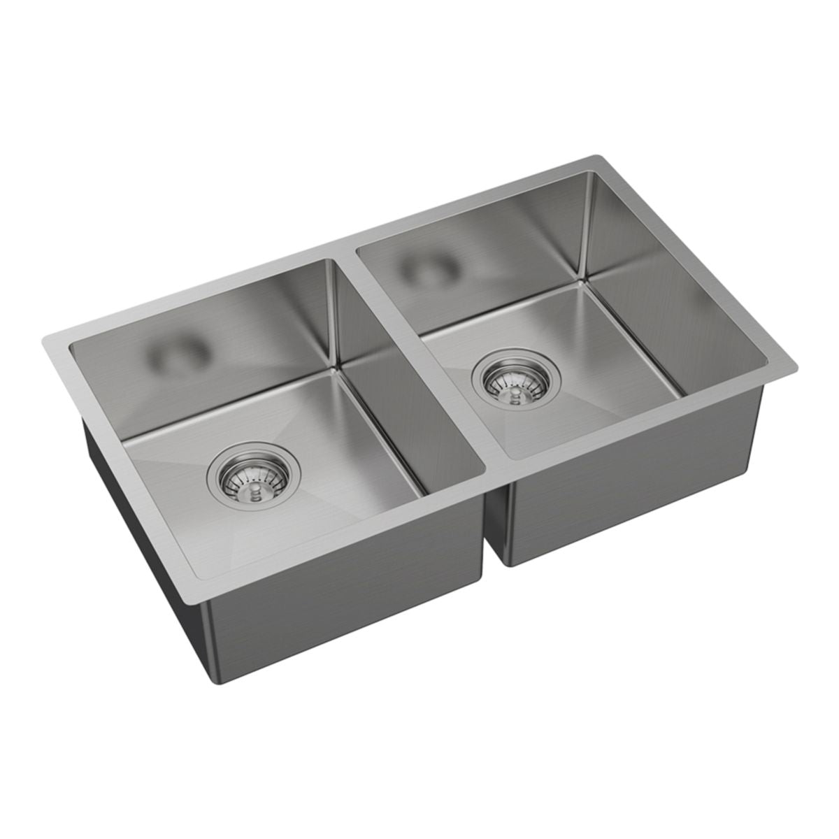 Fienza Hana 27L/27L Double Kitchen Sink, Stainless Steel
