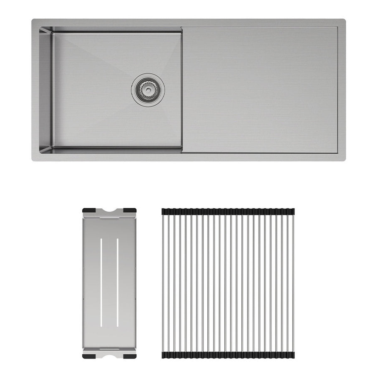 Fienza Hana 36L Single Kitchen Sink with Drainer
