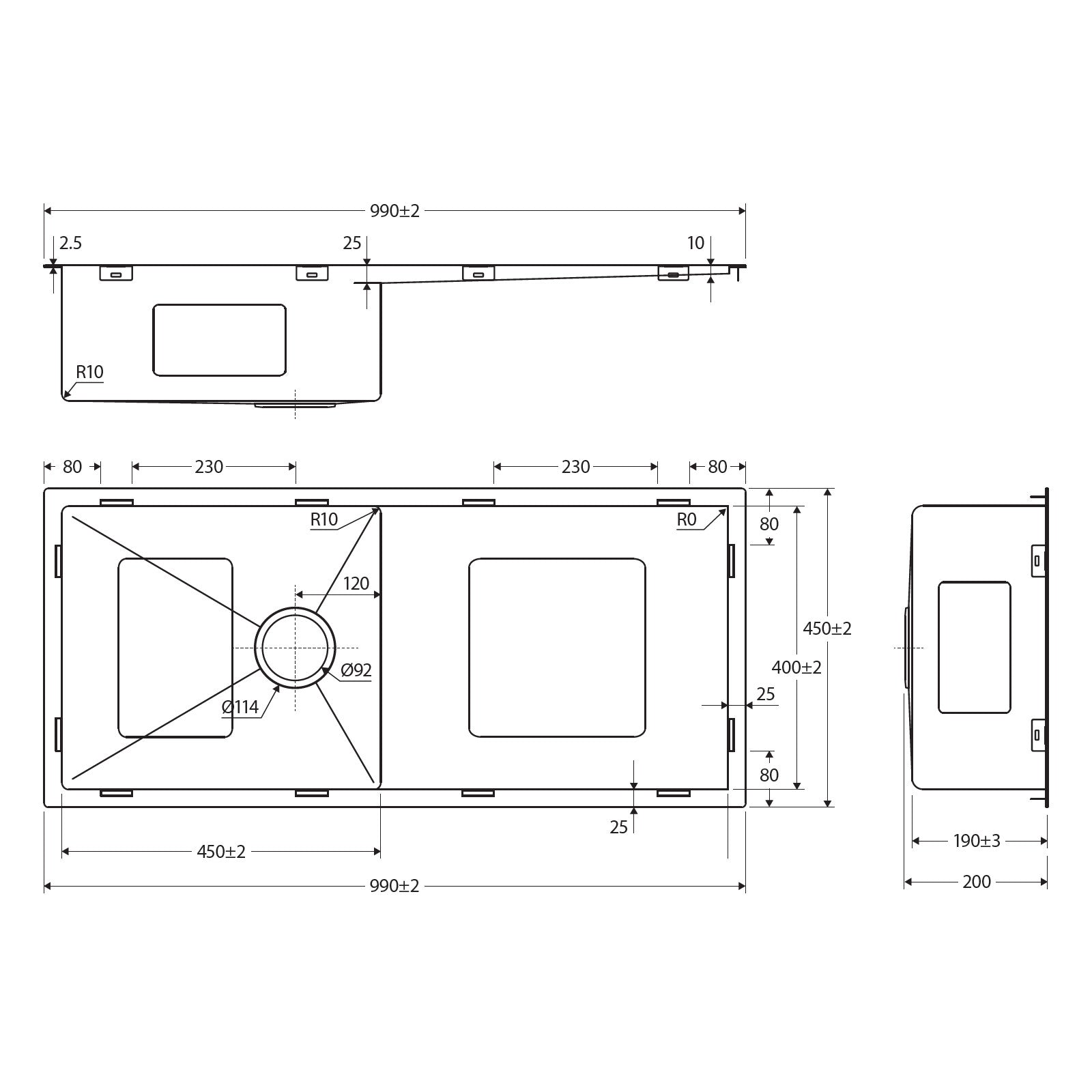 Fienza Hana 36L Single Kitchen Sink with Drainer