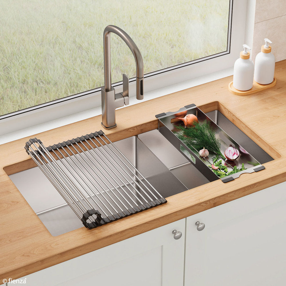 Fienza Hana 40L/27L Double Kitchen Sink