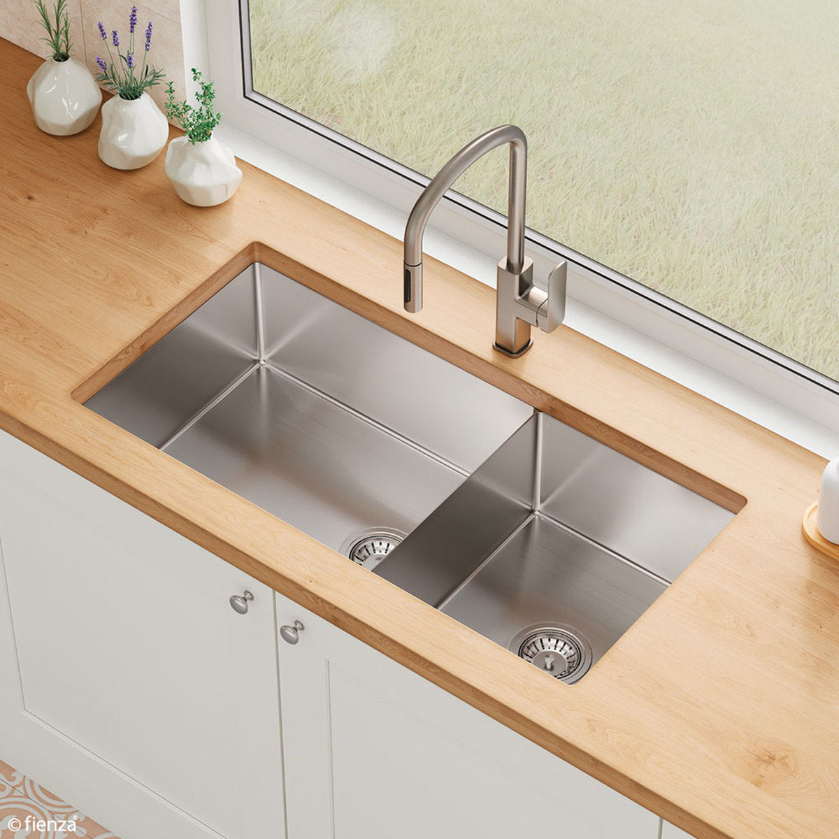 Fienza Hana 40L/27L Double Kitchen Sink