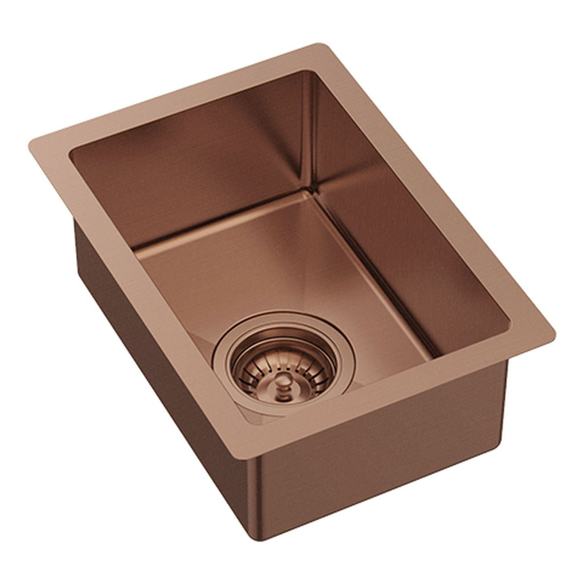 Fienza Hana 10L Single Kitchen Sink, Brushed Copper