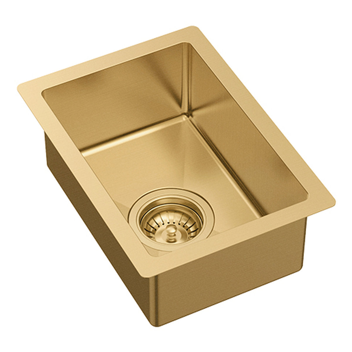 Fienza Hana 10L Single Kitchen Sink, Rugged Brass