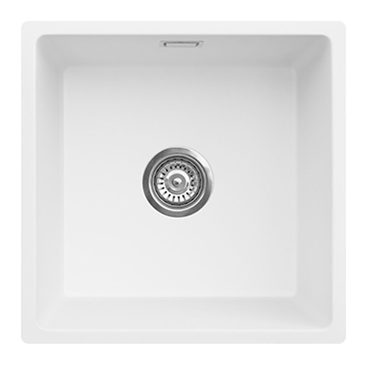 Kuro Granite 29L Single Bowl Kitchen Sink, Matte White