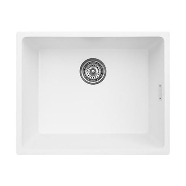Kuro Granite 38L Single Bowl Kitchen Sink, Matte White