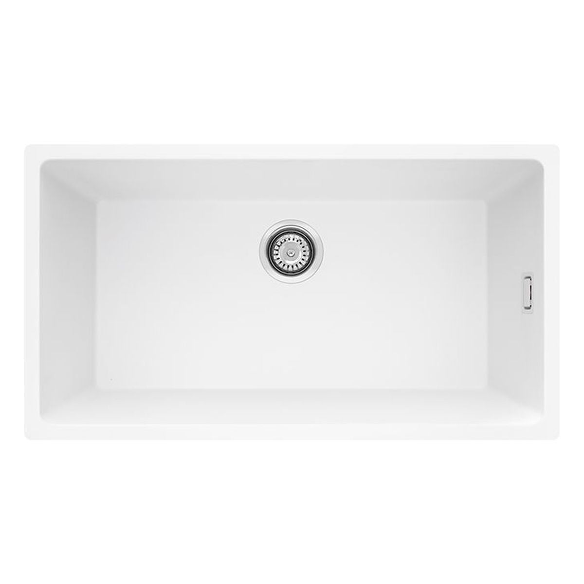 Kuro Granite 49L Single Bowl Kitchen Sink, Matte White