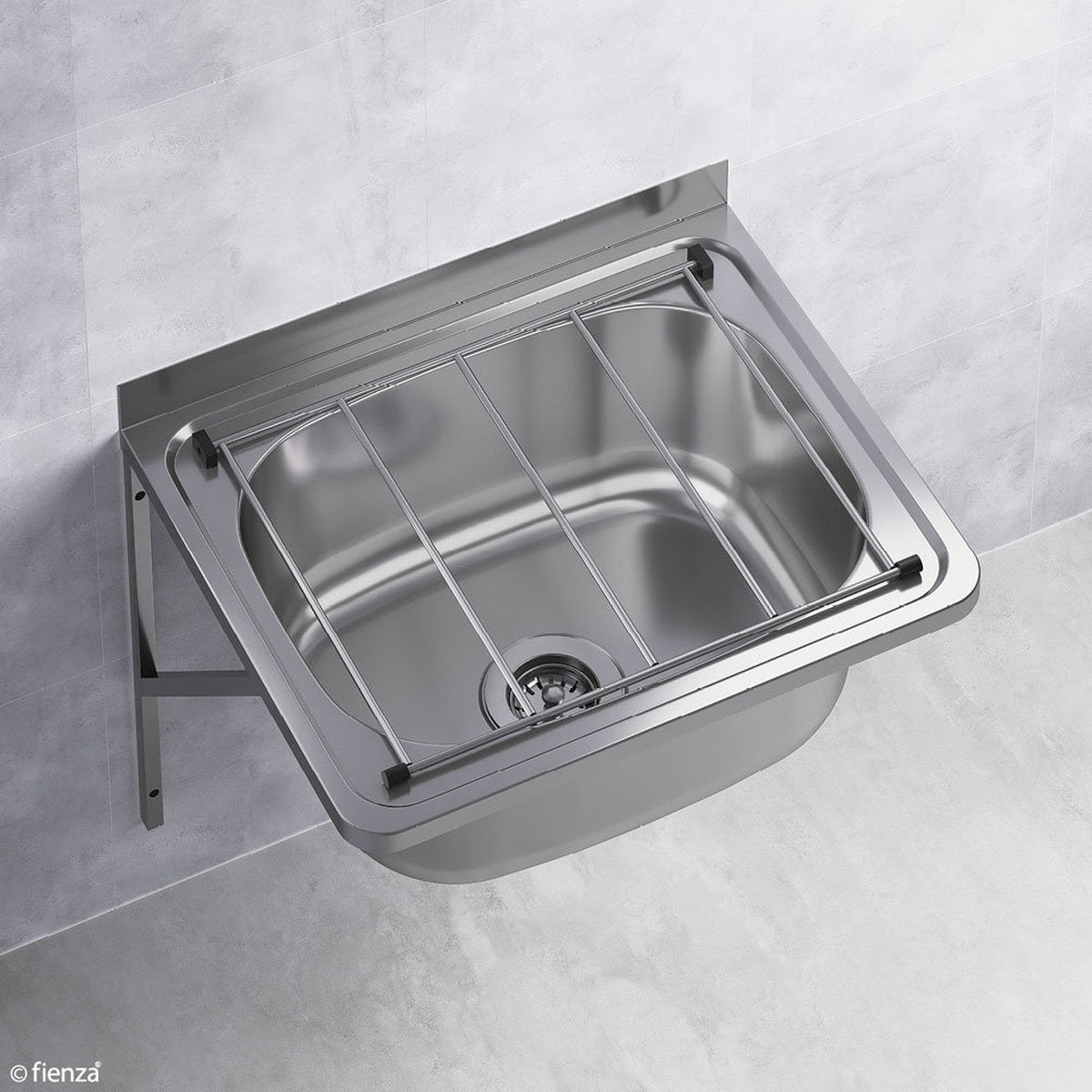 Fienza Cleaners Sink With Wall Brackets Kit