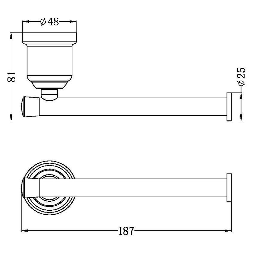 York Toilet Roll Holder - Chrome