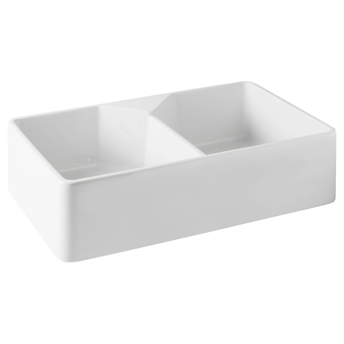 Chester 80X50 Double Bowl Fireclay Sink - No Overflow, No Taphole