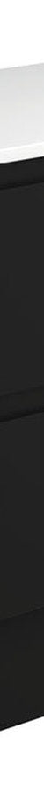 Fienza Amato Satin Black 750 Cabinet On Kickboard, Matte Black Frames