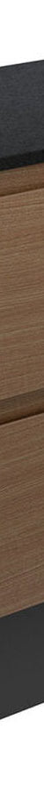 Fienza Amato Walnut 750 Cabinet On Kickboard, Satin Black Panels