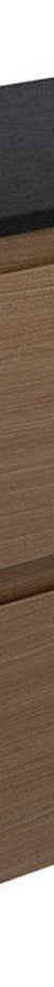Fienza Amato Walnut 750 Wall Hung Cabinet, Satin Black Panels