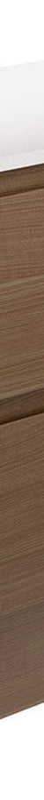 Fienza Amato Walnut 750 Cabinet On Kickboard, Matte Black Towel Rails