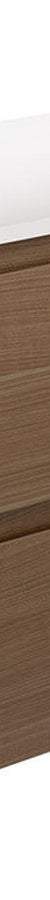 Fienza Amato Walnut 750 Wall-Hung Cabinet, Matte Black Towel Rails