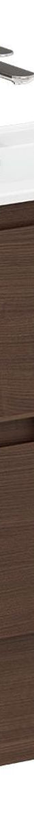 Siska Slim Walnut 750 Vanity on Kickboard, Left Drawers