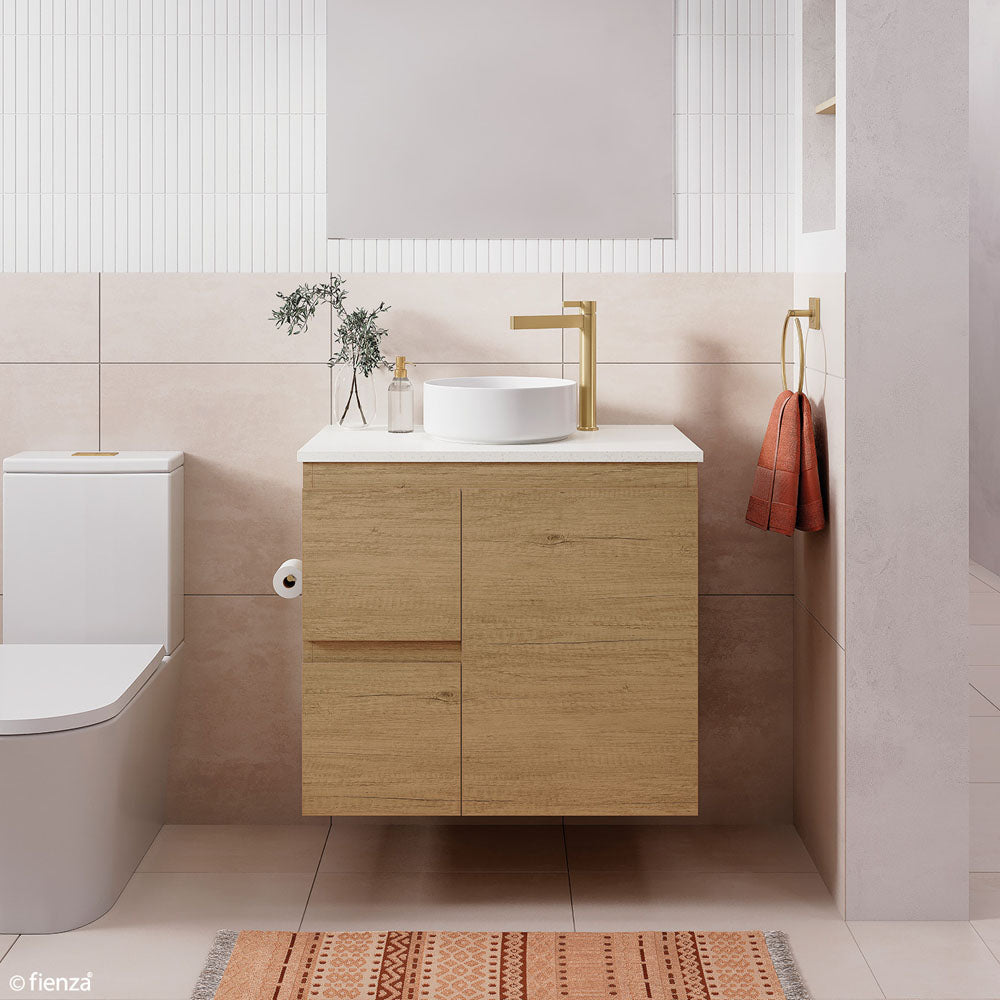 Fienza Edge Scandi Oak 750 Wall-Hung Cabinet, Left Hand Drawers