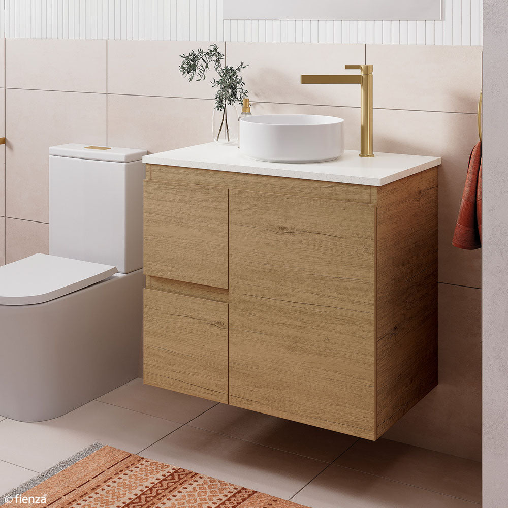 Fienza Edge Scandi Oak 750 Wall-Hung Cabinet, Left Hand Drawers