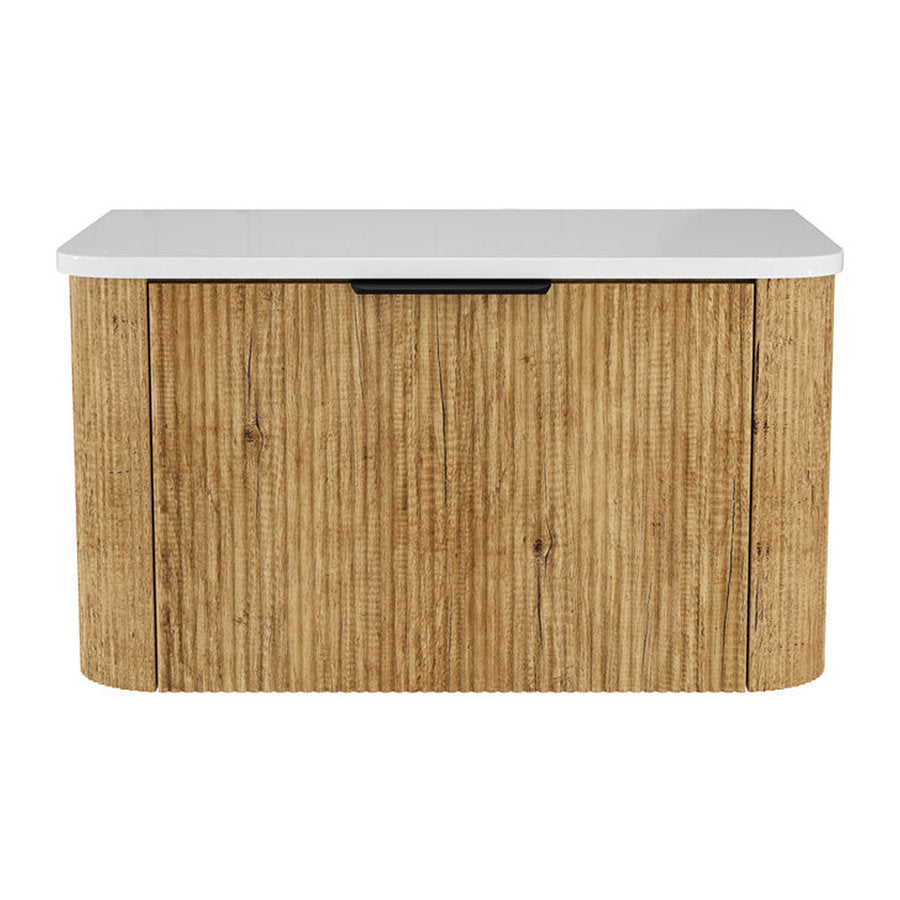 Fienza Minka Curved Scandi Oak 750 Wall Hung Cabinet