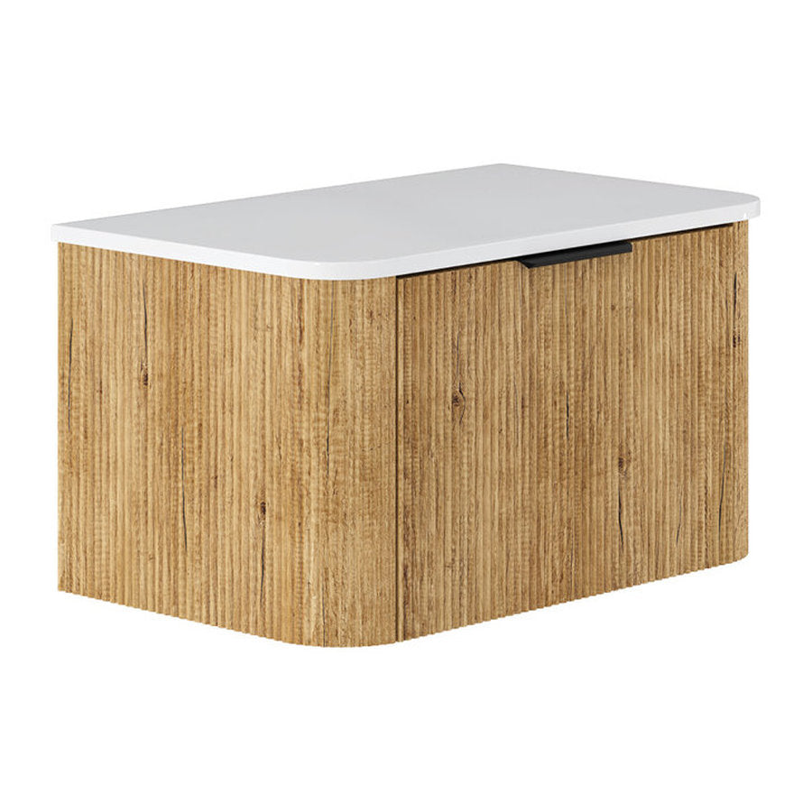 Fienza Minka Curved Scandi Oak 750 Wall Hung Cabinet