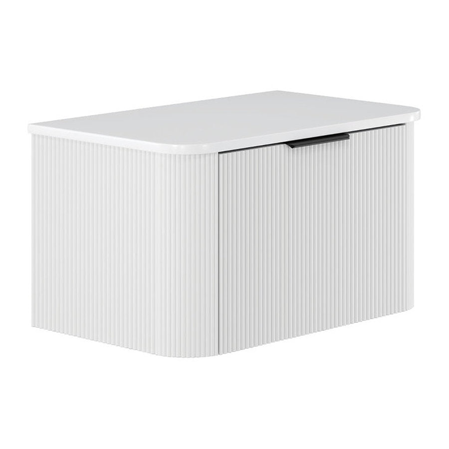 Fienza Minka Curved Satin White 750 Wall Hung Cabinet