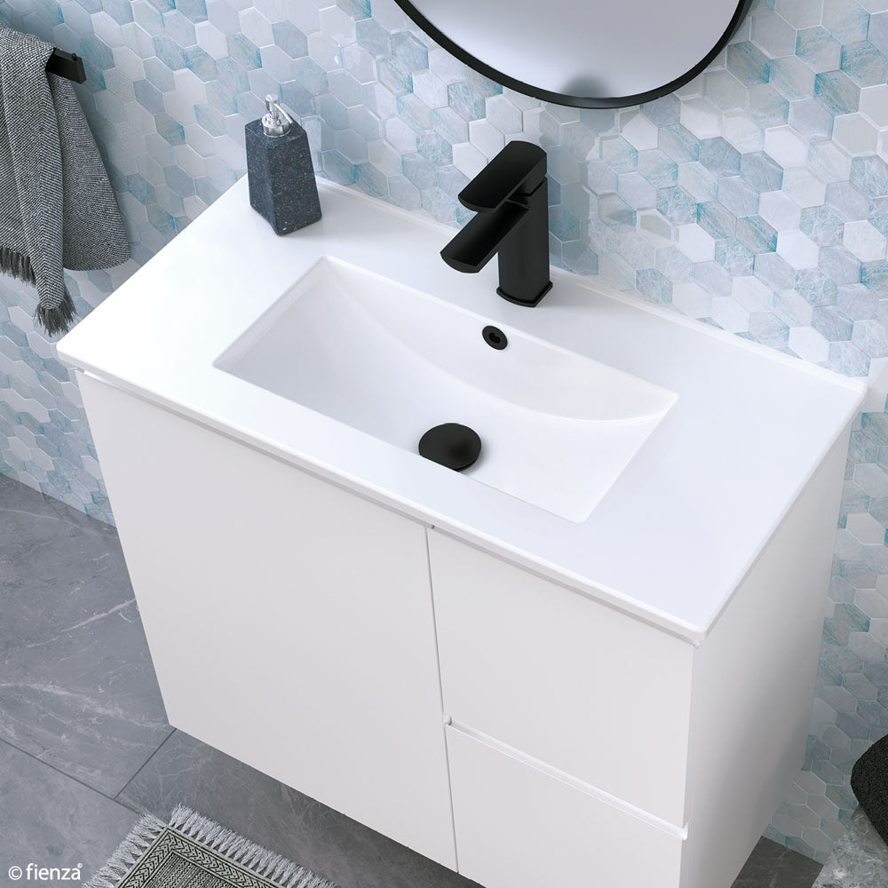 Siska Slim 750 Vanity on Kickboard, Right Drawers - 1 Taphole