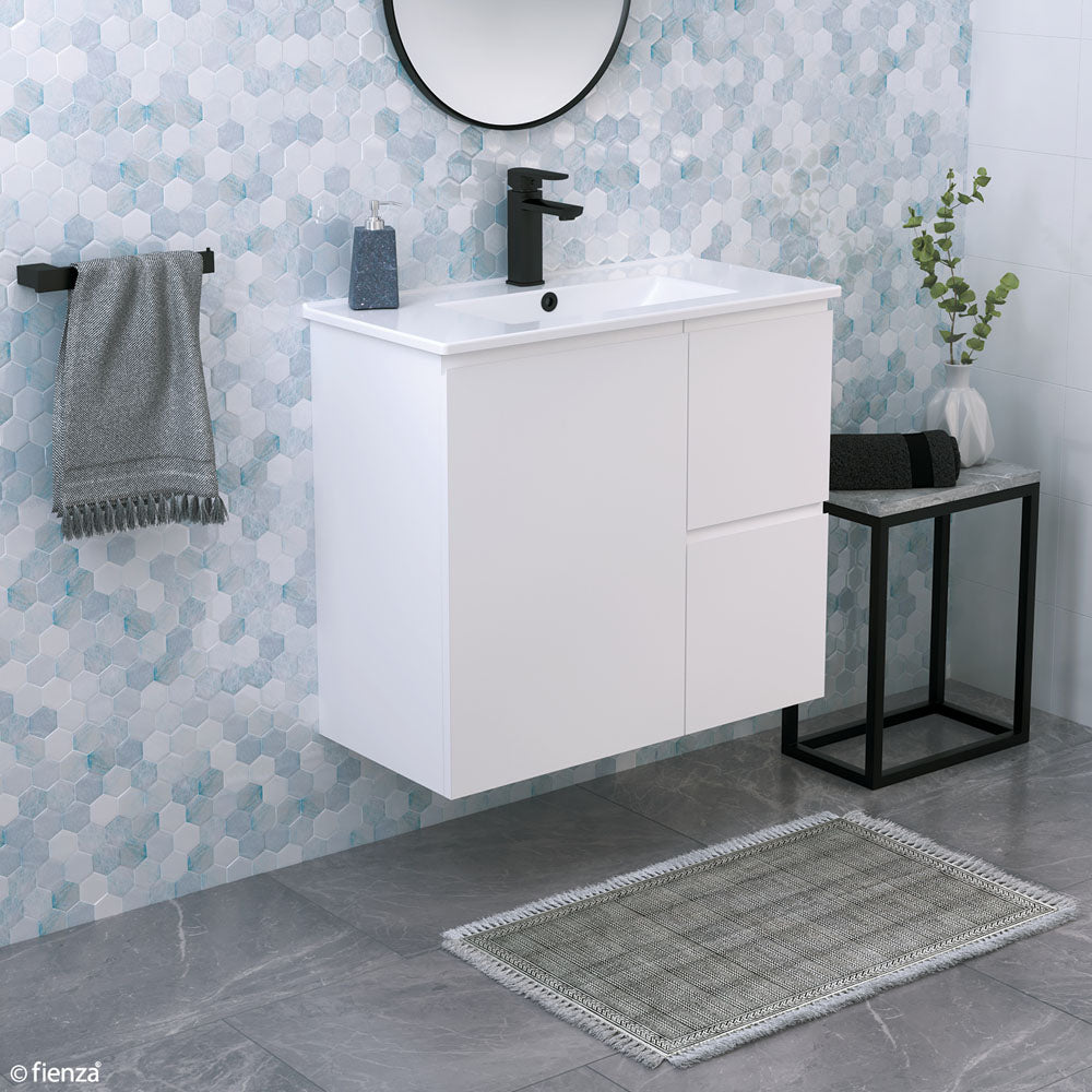 Siska Slim 750 Vanity on Kickboard, Right Drawers - 1 Taphole