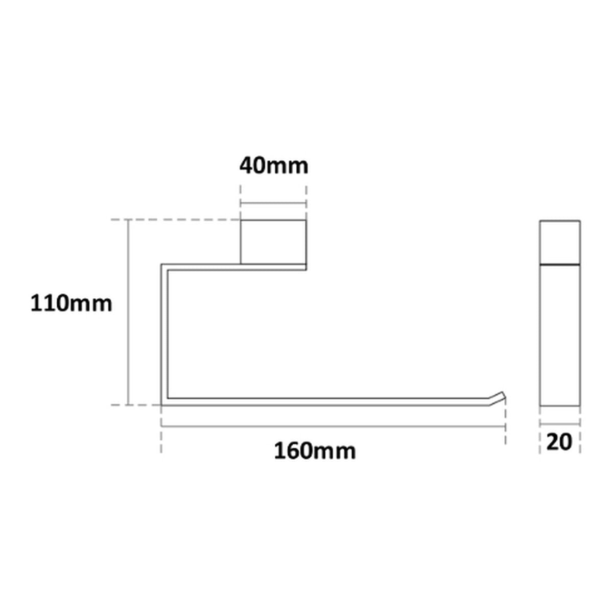 MIllennium Zoya Toilet Roll Holder, Gun Metal