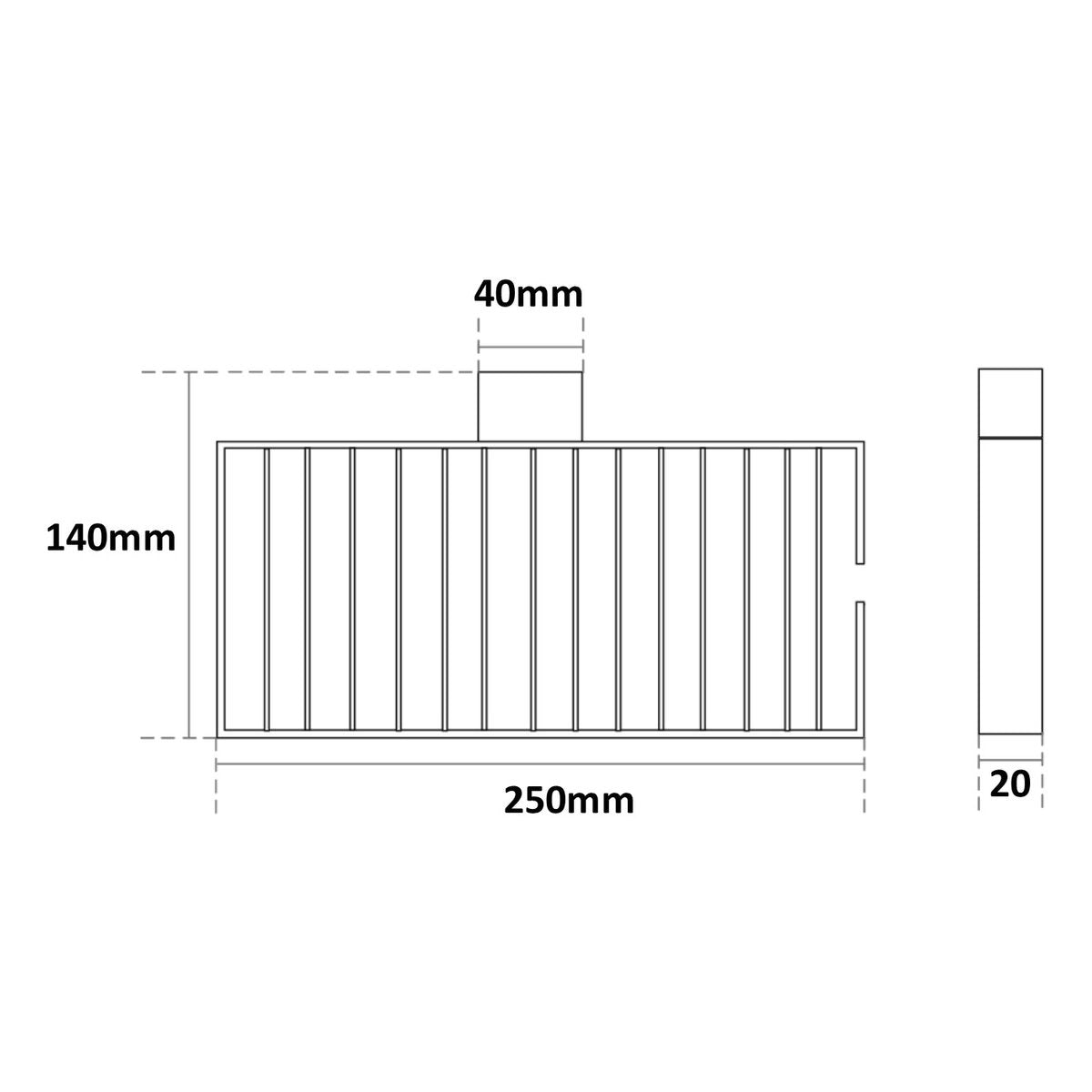 MIllennium Zoya Shower Basket 250mm, Gun Metal