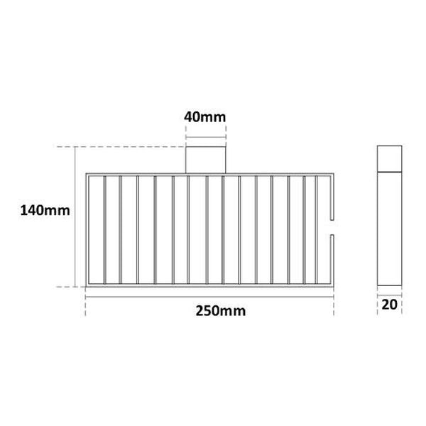 MIllennium Zoya Shower Basket 250mm Chrome