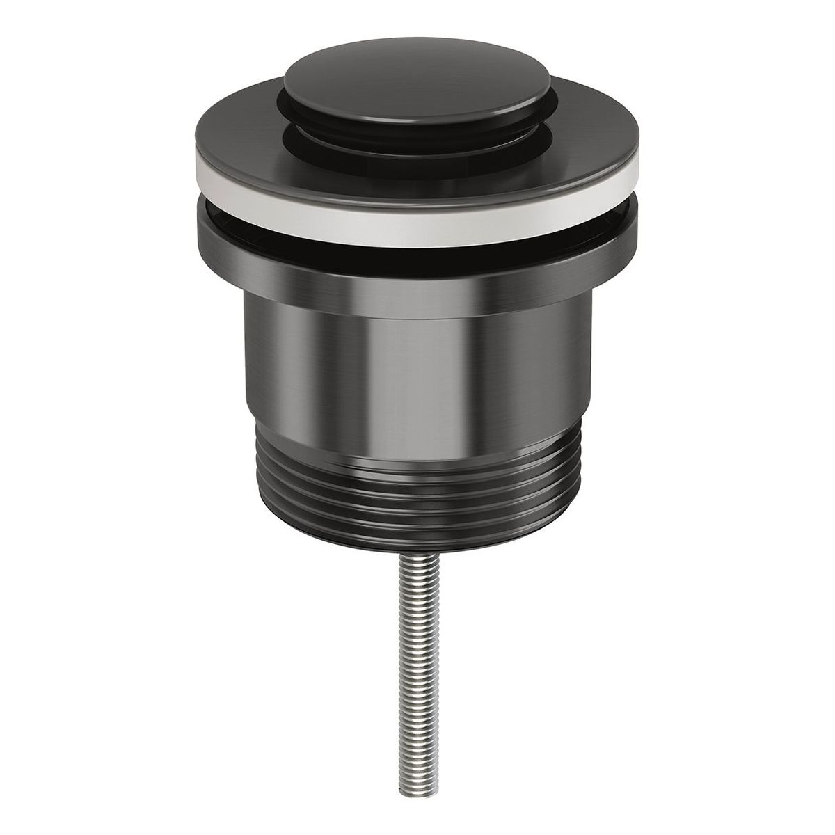40mm Flat Pop Up Universal Waste - Brushed Carbon