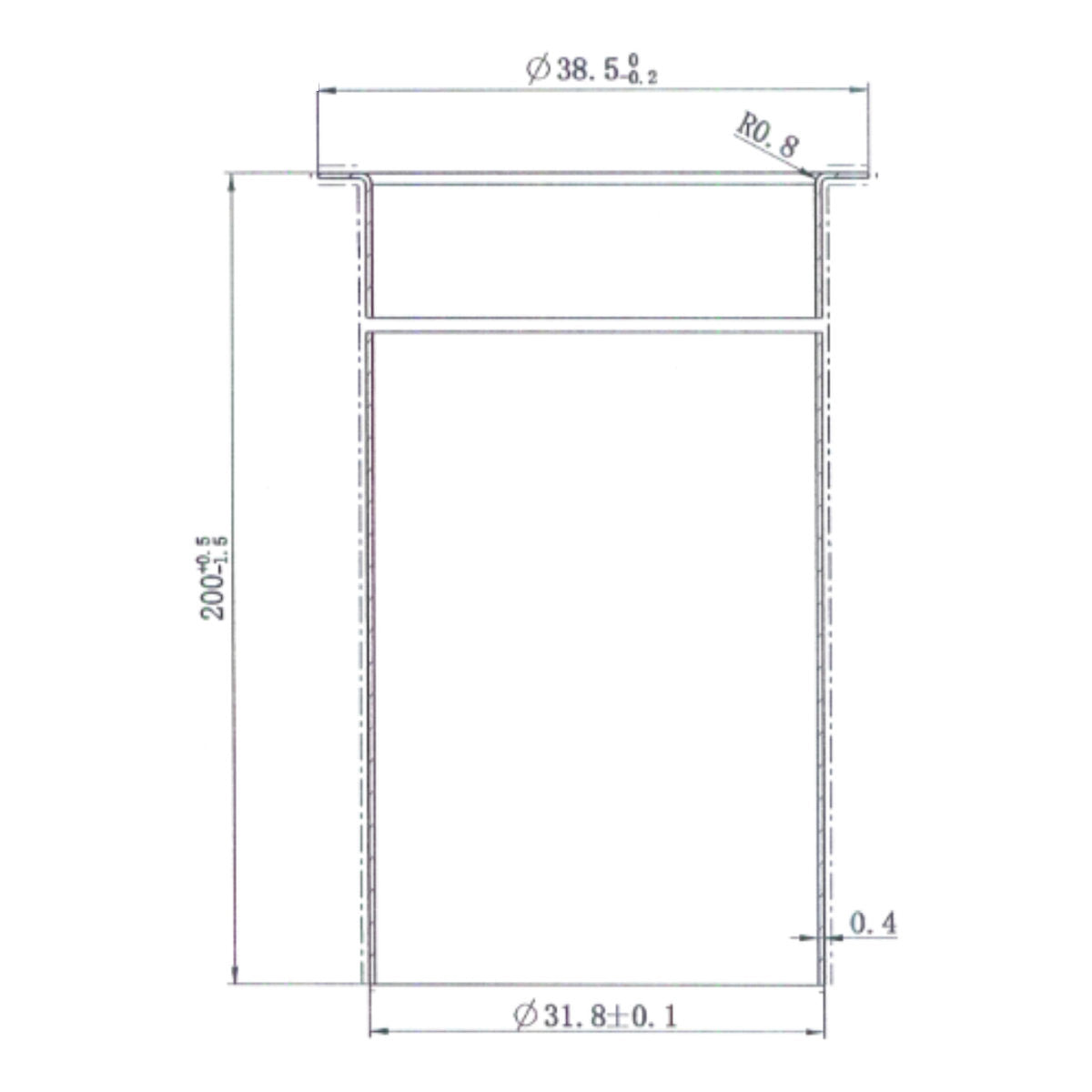 Meir MP05-R 200MM Flange Tube Tiger Bronze