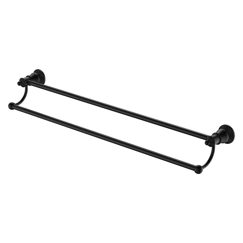 Lillian Double Towel Rail, Matte Black
