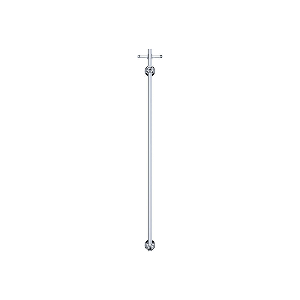 Lillian Vertical Heated Towel Rail, 93 x 1000mm, Chrome