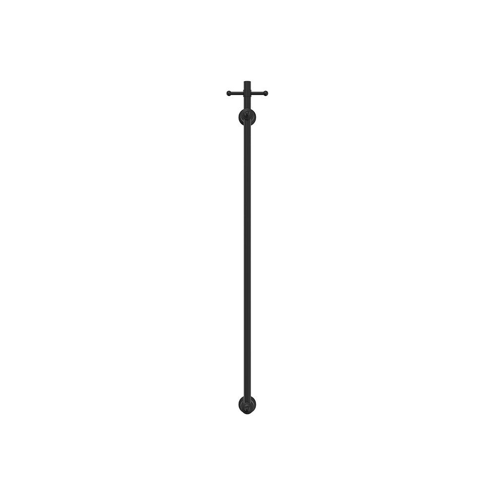 Lillian Vertical Heated Towel Rail, 93 x 1000mm, Matte Black