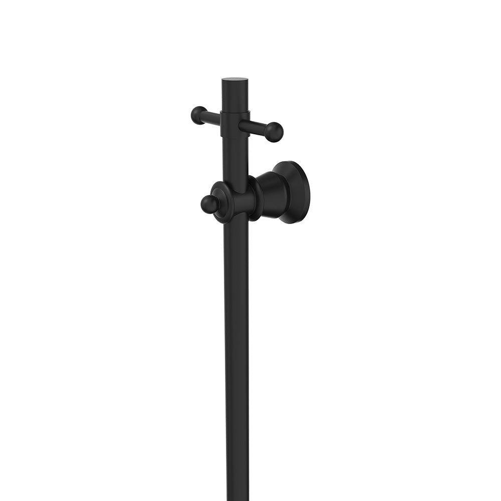 Lillian Vertical Heated Towel Rail, 93 x 1000mm, Matte Black