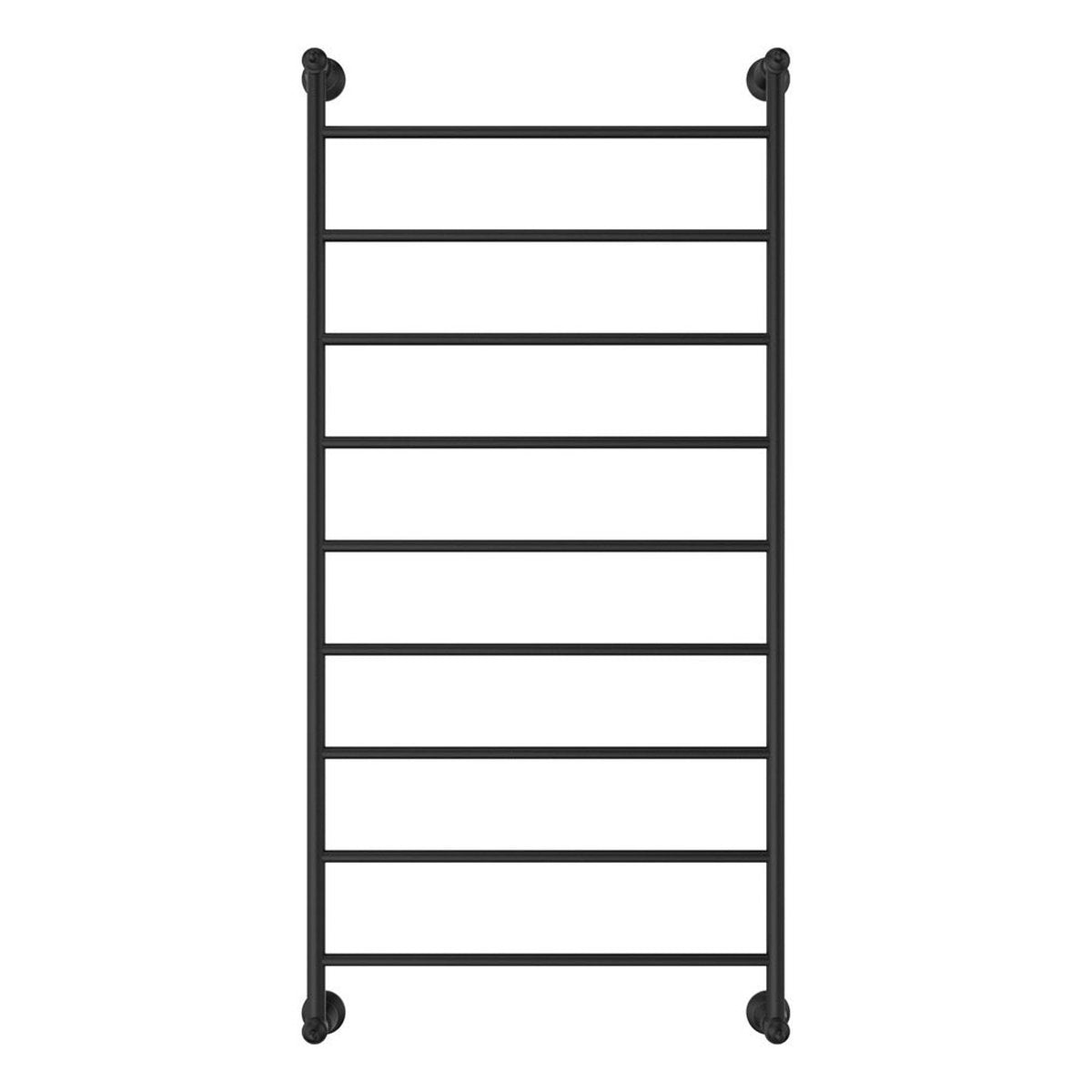 Fienza Lillian Heated Towel Rail, 600x1200mm, Matte Black