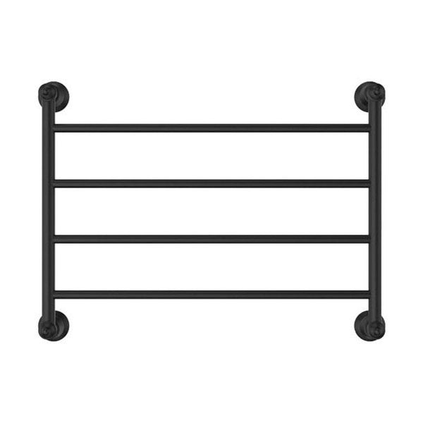 Fienza Lillian Heated Towel Rail, 600x450mm, Matte Black
